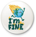 printfashion I'm fine - Kitűző, hűtőmágnes - Fehér (13593058)