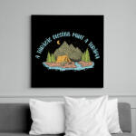 printfashion A túrázás olcsóbb mint a terápia - Vászonkép - Fekete (6869333)