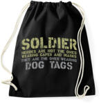printfashion Dog tags - Sportzsák, Tornazsák - Fekete (457831)
