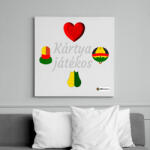 printfashion Kártya játékos minta #4 - Vászonkép - Fehér (8858466)