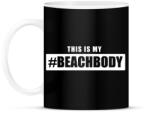 printfashion #BEACHBODY - Bögre - Fekete (793079)