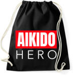 printfashion AIKIDO HERO - Sportzsák, Tornazsák - Fekete (9406406)