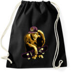 printfashion Deszkás majom - Sportzsák, Tornazsák - Fekete (293957)