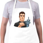 printfashion Arnold F*CKing Schwarzenegger - Kötény - Fehér (4910439)