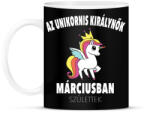 printfashion Unikornis királynők márciusban születtek (MAGYAR) - Bögre - Fekete (839870)