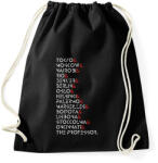 printfashion La Casa de Papel - Sportzsák, Tornazsák - Fekete (3177228)