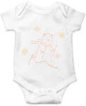 printfashion Karácsonyi síelő maci - Baba Body - Fehér (5685344)