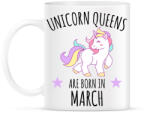 printfashion Unikornis királylányok születésnapja márciusban - Bögre - Fehér (1243944)