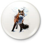 printfashion róka - Kitűző, hűtőmágnes - Fehér (8518123)