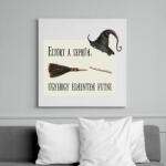 printfashion Eltört a seprűm, úgyhogy elmentem futni - Vászonkép - Fehér (6640705)