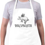 printfashion Baconista - Kötény - Fehér (8204293)