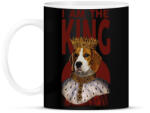 printfashion I am the king - kutya - Bögre - Fekete (7075299)