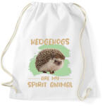 printfashion Hedgehogs are my spirit animal - Sportzsák, Tornazsák - Fehér (7094369)
