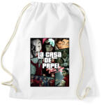 printfashion Money Heist - Sportzsák, Tornazsák - Fehér (5441821)