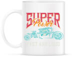 printfashion Hot rod 01 - Super Power - Bögre - Fehér (4940533)
