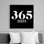 printfashion 365 days logo - Vászonkép - Fekete (6653958)