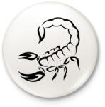 printfashion Skorpió - Kitűző, hűtőmágnes - Fehér (13803254)