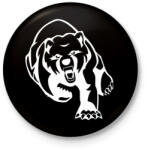 printfashion Medve - Kitűző, hűtőmágnes - Fekete (5025627)