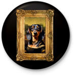 printfashion tacsi lisa keretezett - Kitűző, hűtőmágnes - Fekete (15306807)