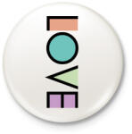 printfashion LOVE - Kitűző, hűtőmágnes - Fehér (3074976)