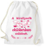 printfashion A királynők októberben születnek /pink/ - Sportzsák, Tornazsák - Fehér (16836571)