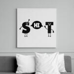 printfashion SHIT - Vászonkép - Fehér (6621414)