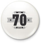printfashion b-day-70-dark-lightgrey - Kitűző, hűtőmágnes - Fehér (3076423)