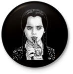 printfashion Wednesday sötét alaphoz - Kitűző, hűtőmágnes - Fekete (11419443)