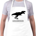 printfashion T-rex család - Mommysaurus - Kötény - Fehér (13852588)