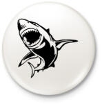 printfashion SHARK - Kitűző, hűtőmágnes - Fehér (3089247)