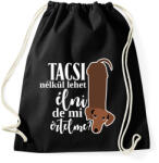 printfashion Tacsi nélkül lehet élni, de mi értelme? - Sportzsák, Tornazsák - Fekete (16821273)