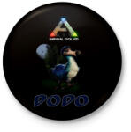 printfashion ARK-DODO - Kitűző, hűtőmágnes - Fekete (4971147)