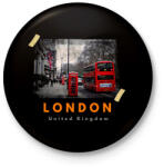 printfashion london - Kitűző, hűtőmágnes - Fekete (3097554)