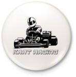 printfashion Kart racing - Kitűző, hűtőmágnes - Fehér (11425482)