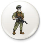 printfashion Soldier - Kitűző, hűtőmágnes - Fehér (3077280)