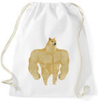 printfashion Gyúrós kutya mém - Sportzsák, Tornazsák - Fehér (14438466)
