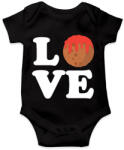 printfashion Húsgolyó love - Baba Body - Fekete (2177041)