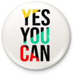 printfashion Yes you can - Kitűző, hűtőmágnes - Fehér (6535456)