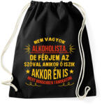 printfashion A férjem alkoholista - Sportzsák, Tornazsák - Fekete (9460764)