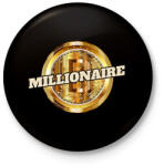 printfashion MILLIONAIRE - Kitűző, hűtőmágnes - Fekete (10892023)
