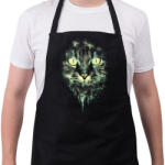 printfashion Macskaszemek - Kötény - Fekete (4918556)