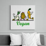 printfashion Vegán - gyökérzöldségek - Vászonkép - Fehér (12698948)