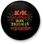 printfashion ACDC rajongó - Kitűző, hűtőmágnes - Fekete (3103032)
