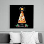 printfashion Merry Pizzamas fehér - Vászonkép - Fekete (6660811)