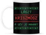 printfashion Lászt kriszmösz karácsonyi póló - Bögre - Fekete (10944553)