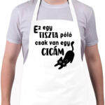 printfashion Ez egy tiszta póló, csak van egy cicám - Kötény - Fehér (16534984)