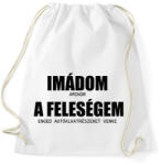 printfashion Imádom a feleségem - autó - Sportzsák, Tornazsák - Fehér (13776345)