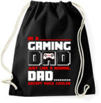 printfashion Gaming Dad - Sportzsák, Tornazsák - Fekete (1674262)