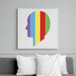 printfashion Színesben - Vászonkép - Fehér (6621731)