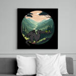 printfashion tiktok sárkány meme - Vászonkép - Fekete (15627000)